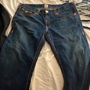 True religion jeans worn